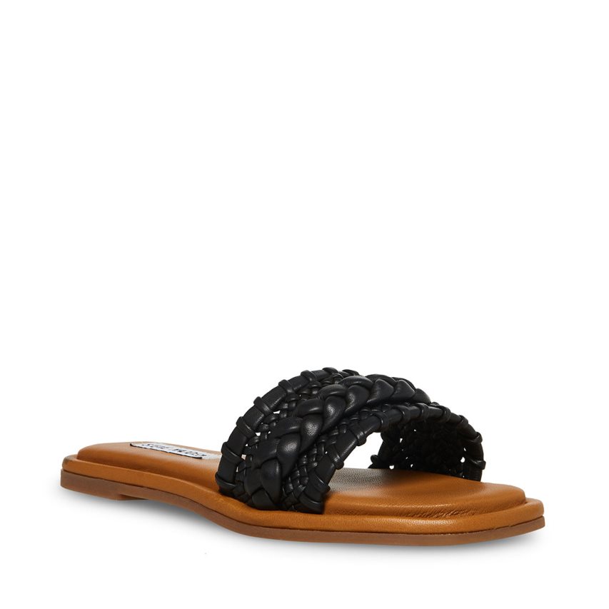 Black Steve Madden Genevie Women's Slides | PH 1490NZQ